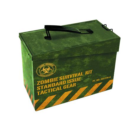 ammo box metal zombie survival kit lunch box|Zombie Survival Kit Lunch Box – Lunchbox.com.